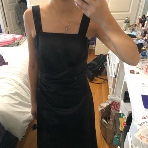 David’s Bridal Black A-Line Long Gown Dress